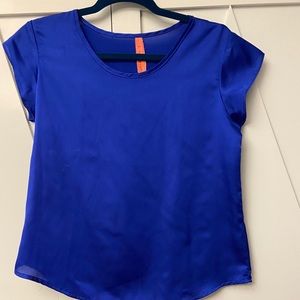 Blue Satin Top